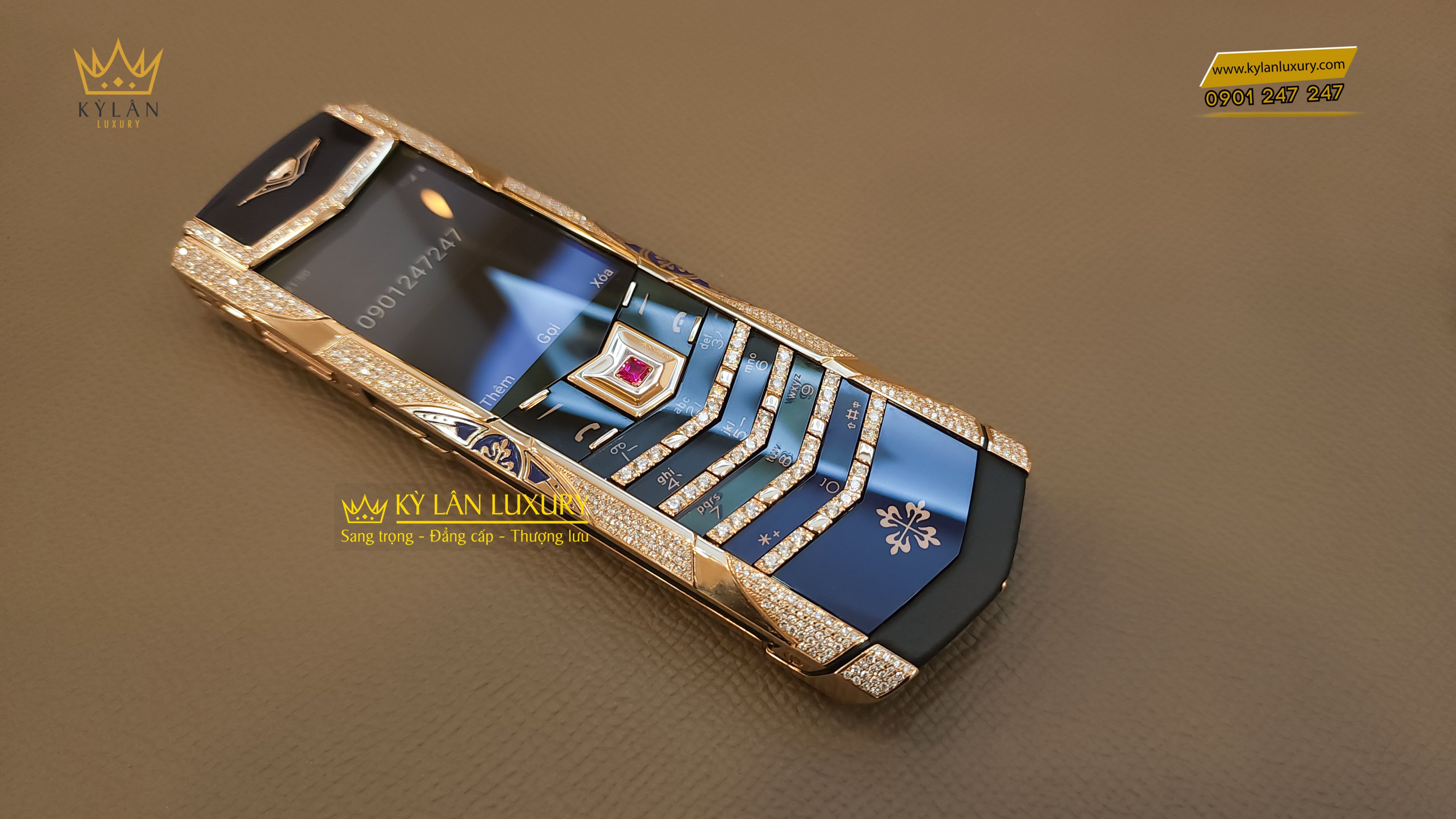 Điện thoại cảm ứng MetaVertu vàng khối Iron Black | Kỳ Lân Luxury