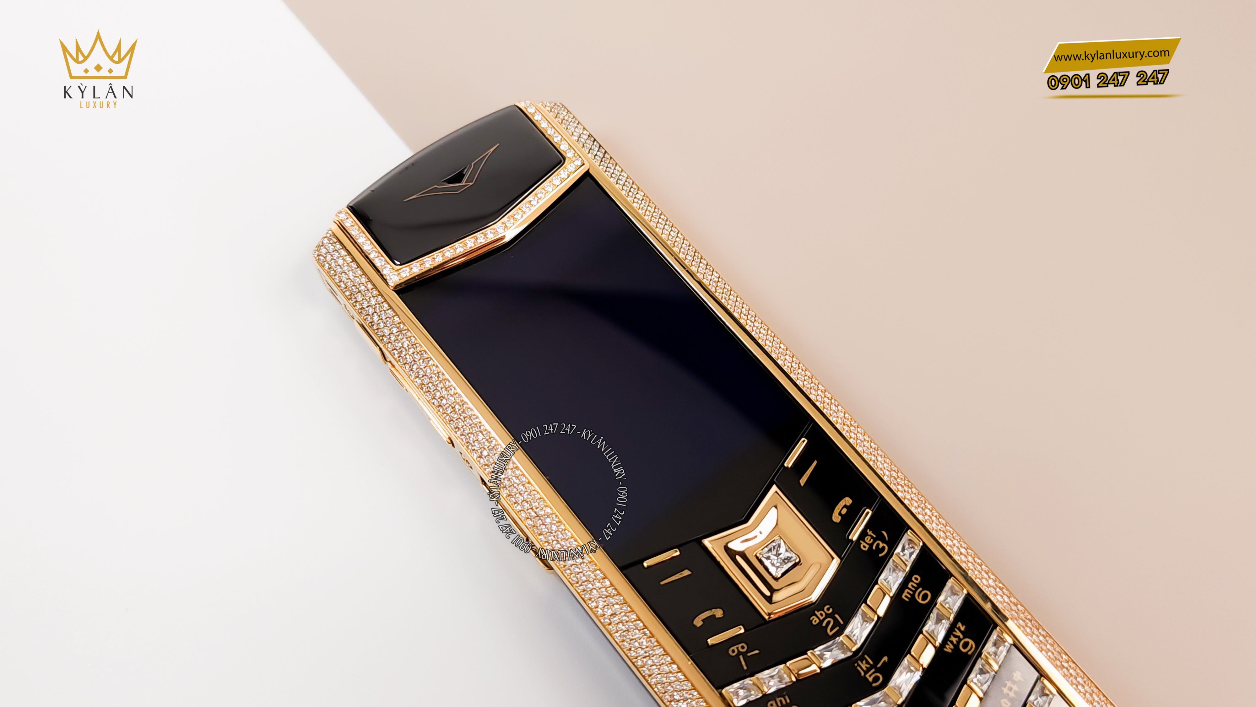 VERTU SIGNATURE S GOLD FULL DIAMOND DRAGON | Kỳ Lân Luxury