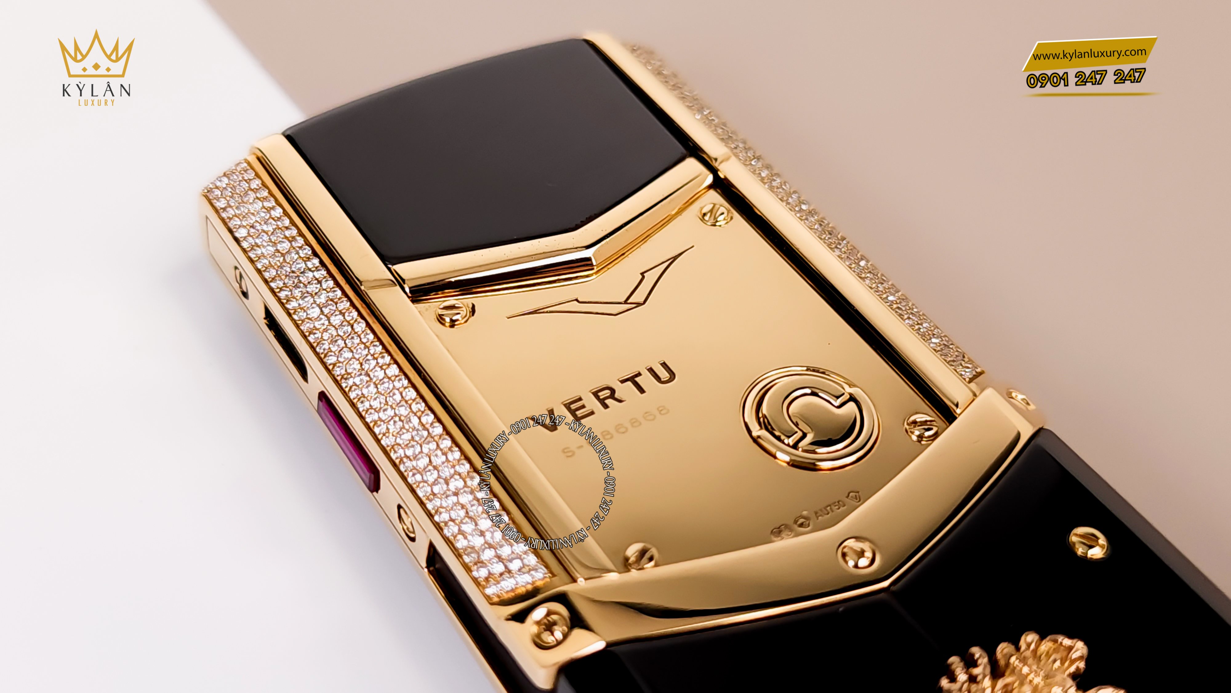 VERTU SIGNATURE S GOLD FULL DIAMOND DRAGON | Kỳ Lân Luxury