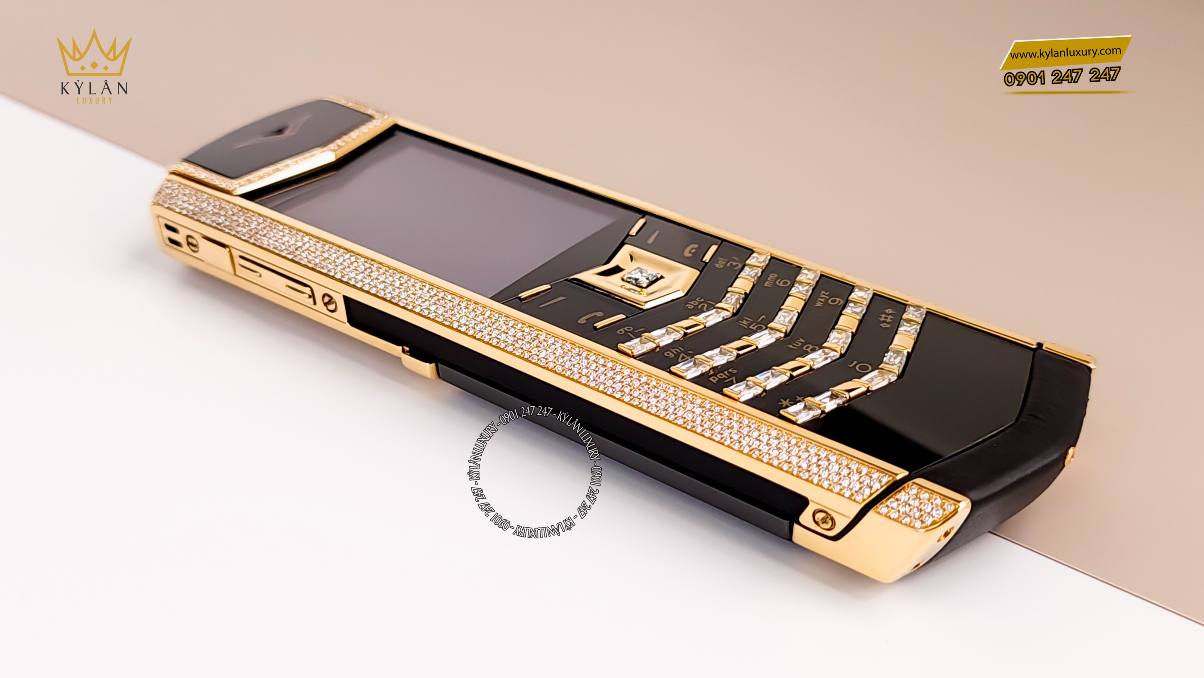 VERTU SIGNATURE S GOLD FULL DIAMOND DRAGON | Kỳ Lân Luxury