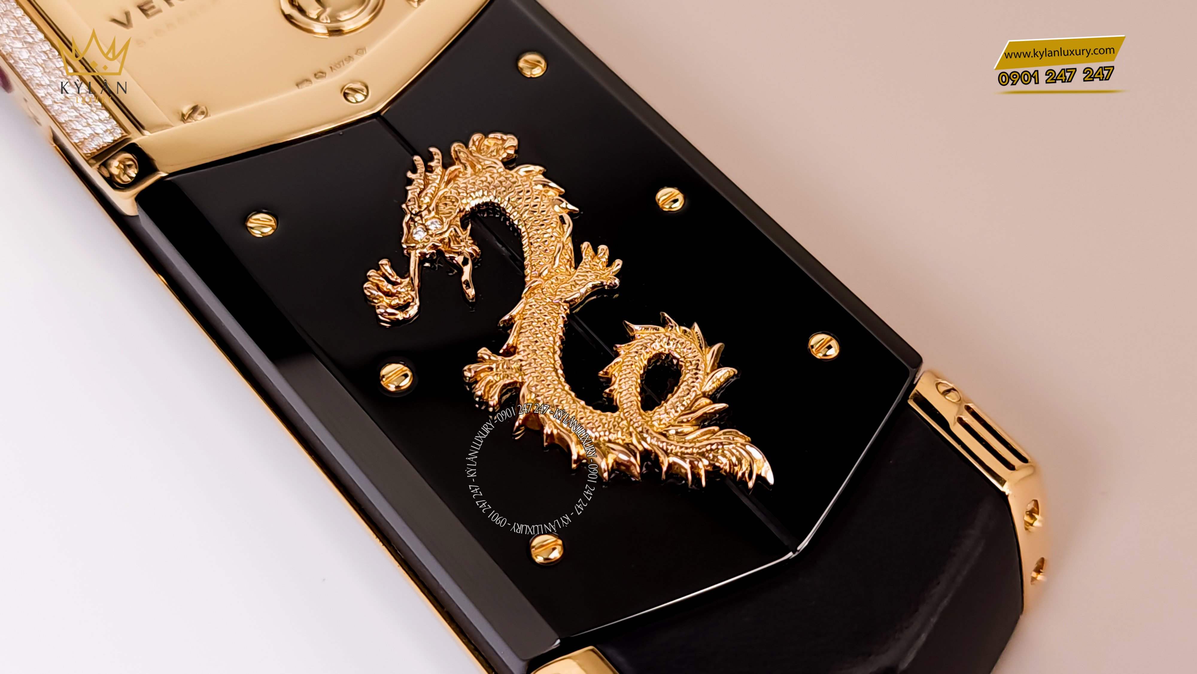 VERTU SIGNATURE S GOLD FULL DIAMOND DRAGON | Kỳ Lân Luxury