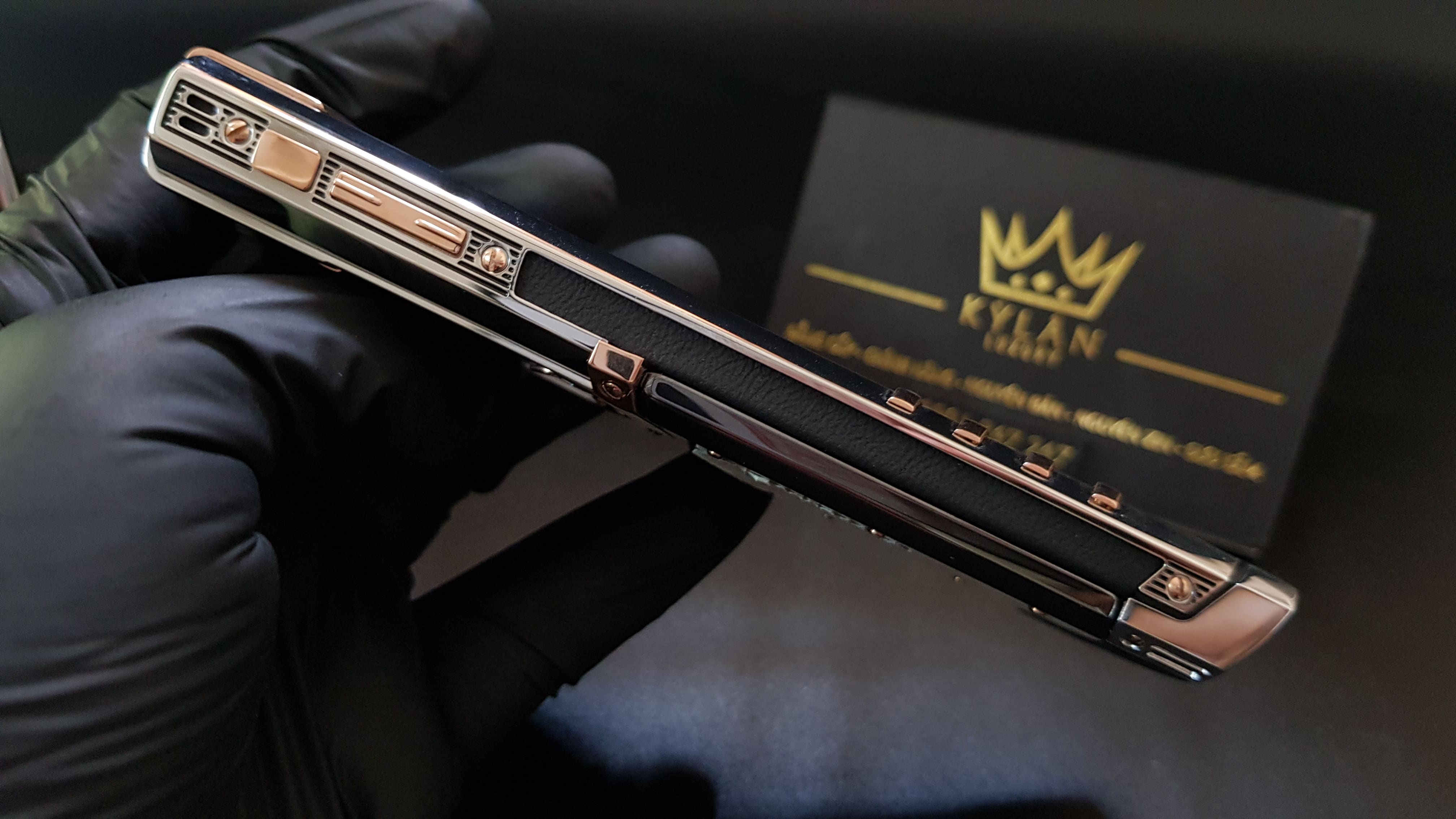 Kỳ Lân Luxury vertu signature s thep che tac diem ma vang 16 Vertu Signature S thép điểm vàng hồng