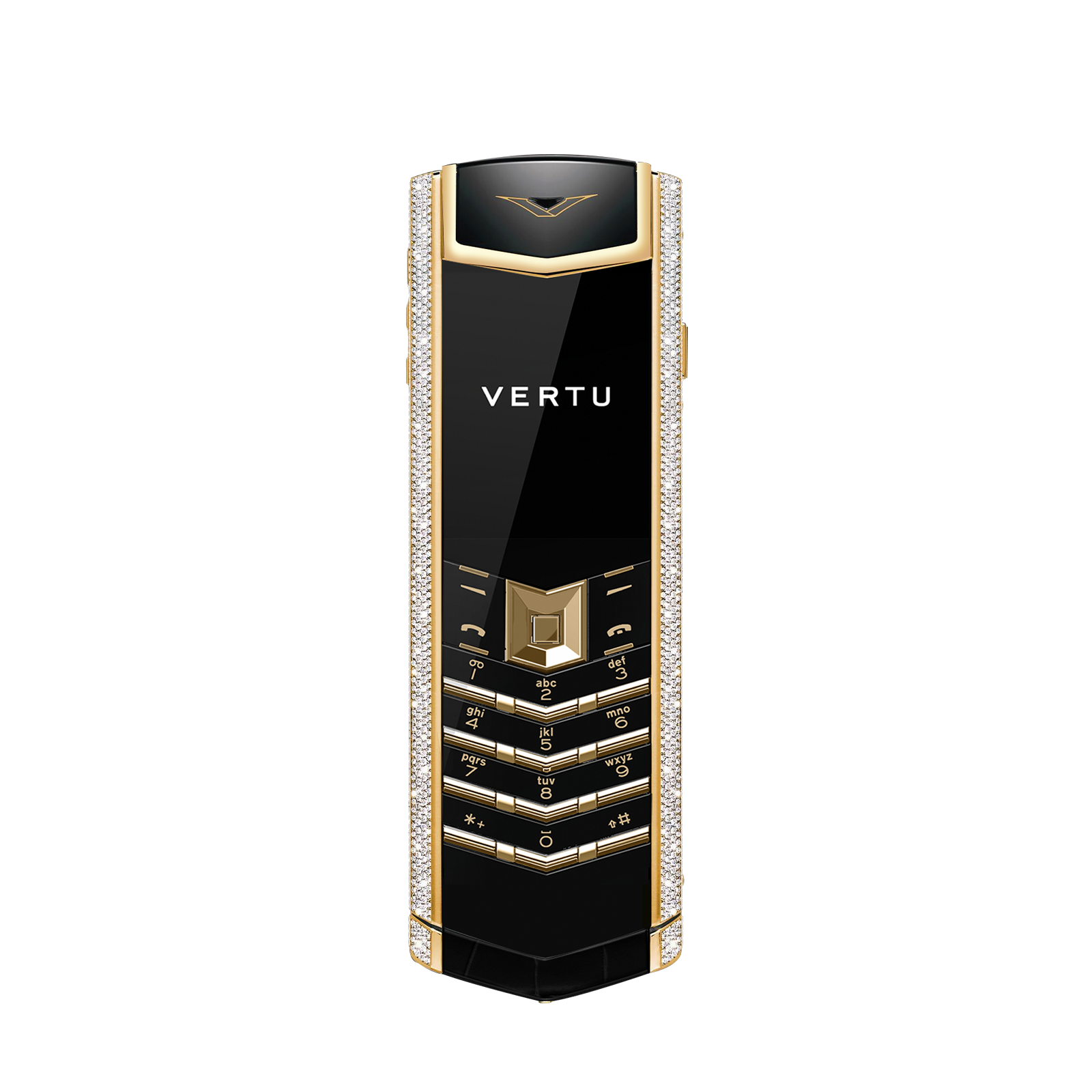 Vertu Signature V Black Gold Diamond Iron Black Alligator K L n vertu-signature-v-black-gold-diamond-iron-black-alligator-k-l-n