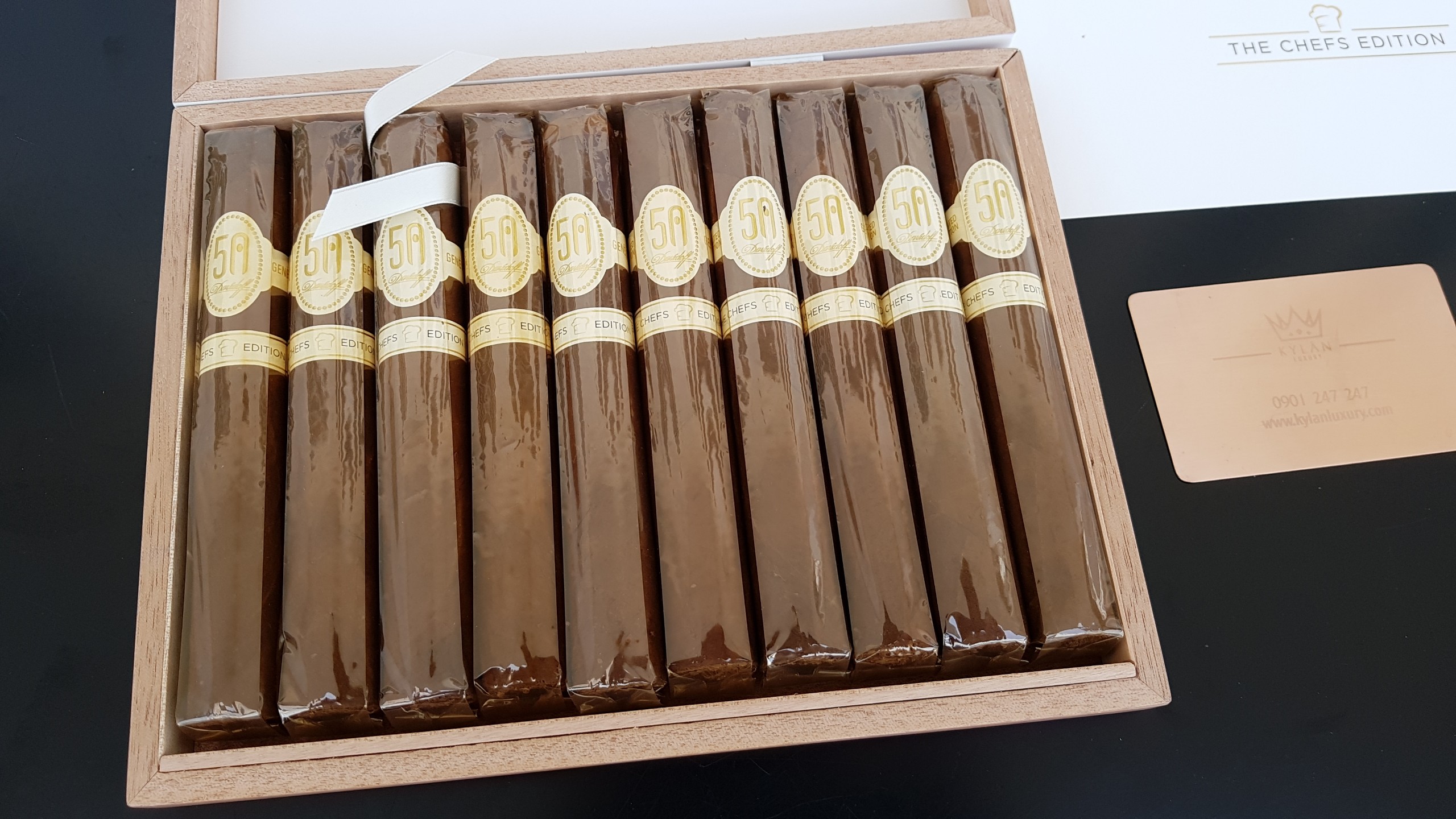 Kỳ Lân Luxury xi ga davidoff ba n ki nie m 50 na m 16 Xì gà Davidoff Chef's Edition 50th Anniversary - Cigar của thượng lưu