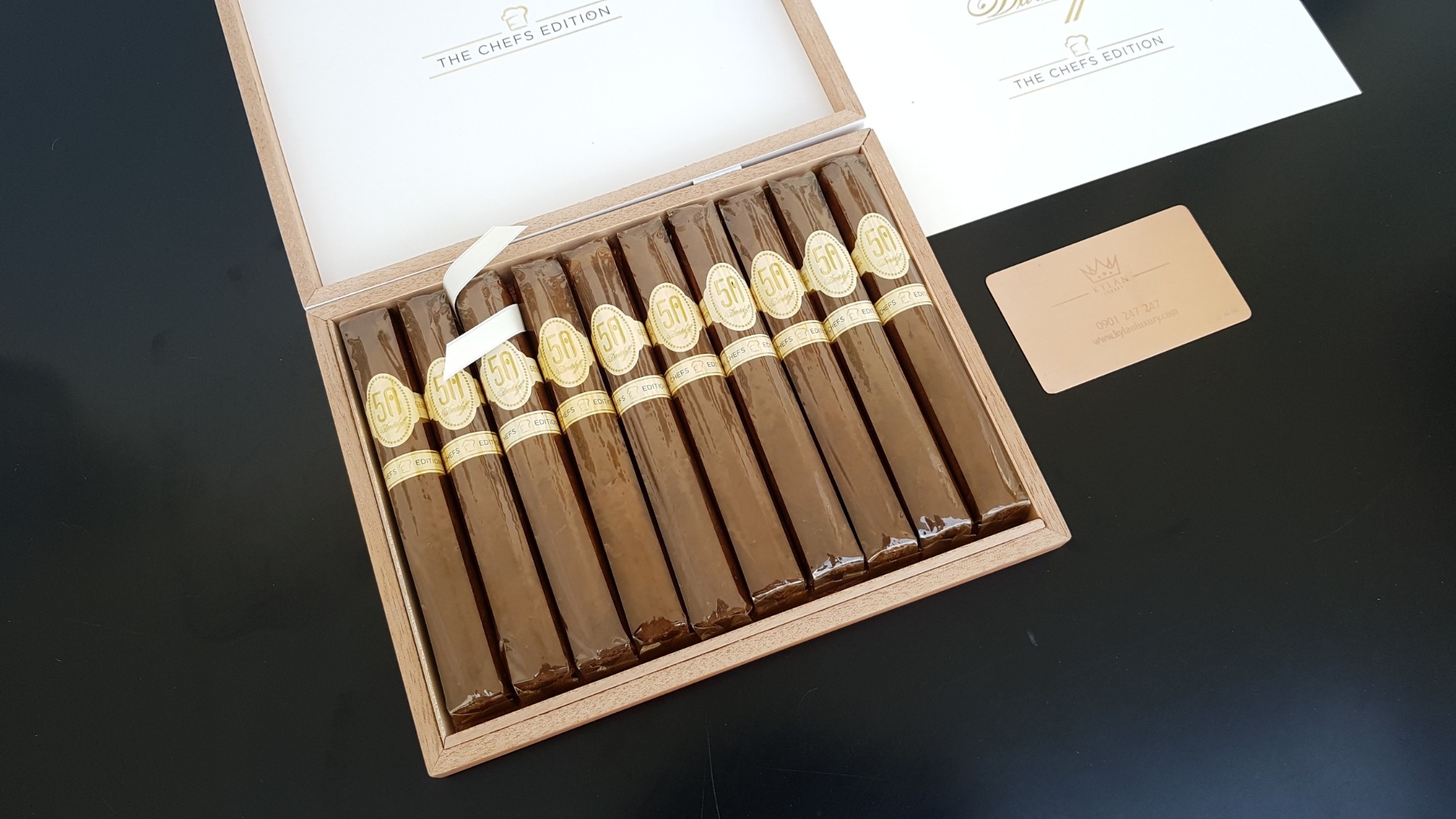 Kỳ Lân Luxury xi ga davidoff ba n ki nie m 50 na m 32 Xì gà Davidoff Chef's Edition 50th Anniversary - Cigar của thượng lưu