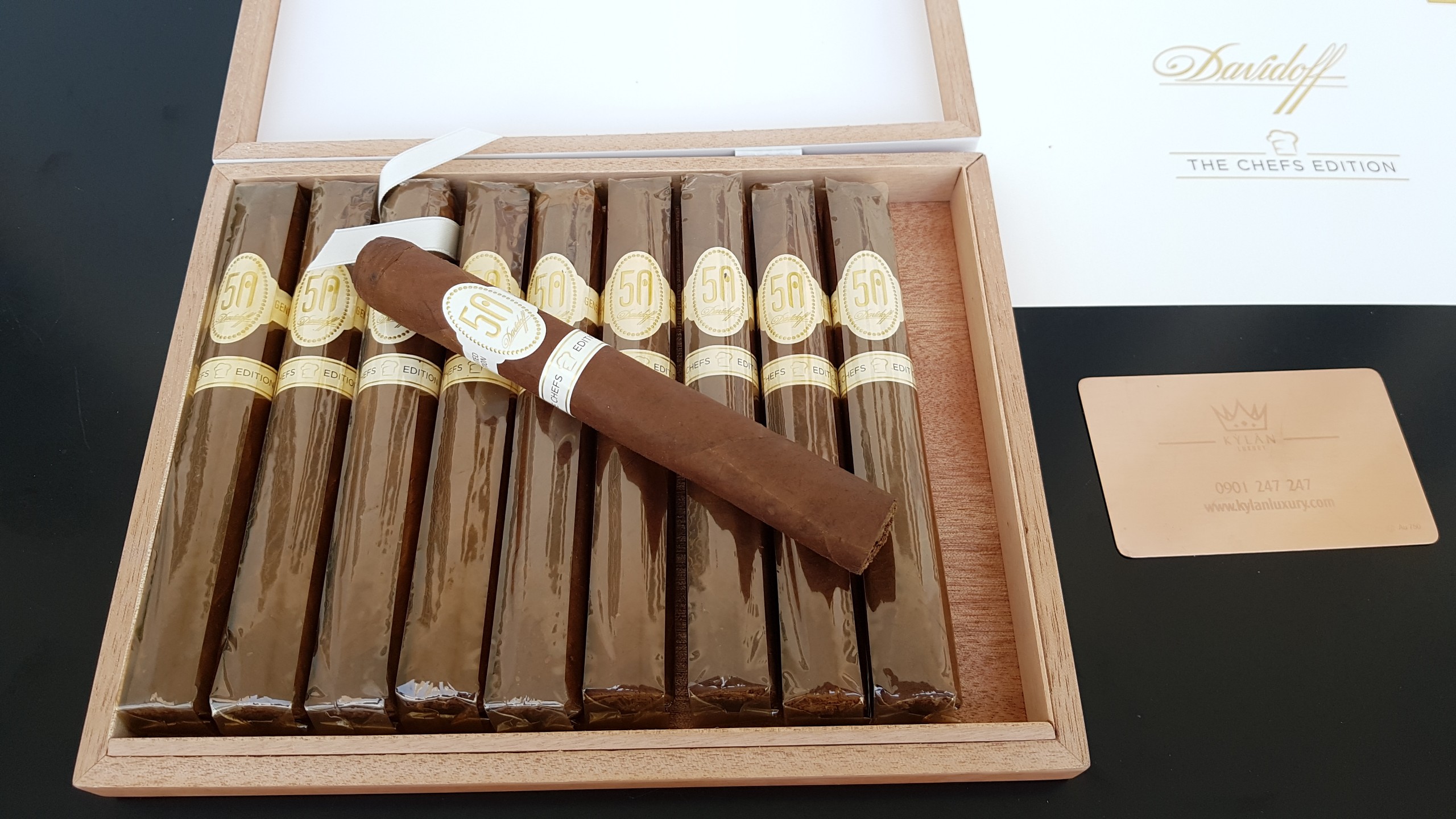 Kỳ Lân Luxury xi ga davidoff ba n ki nie m 50 na m 43 Xì gà Davidoff Chef's Edition 50th Anniversary - Cigar của thượng lưu