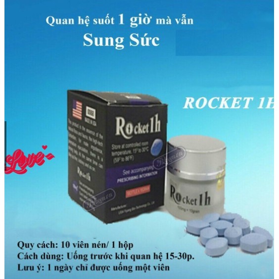 CD119  Rocket 1h Nhập USA 10 Viên Giảm Giá Siêu Sốc