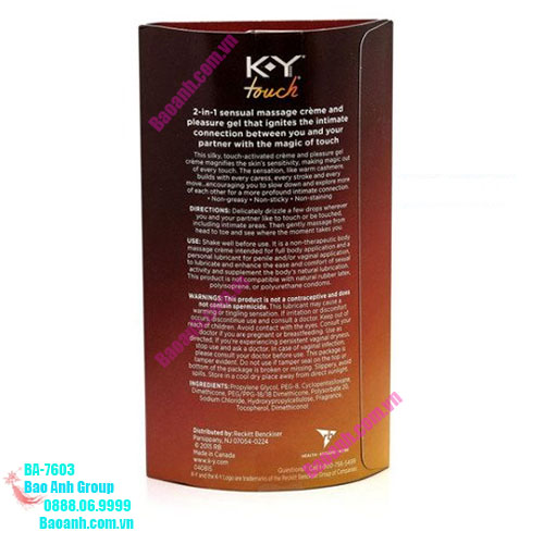 BA-7603 Gel Bôi Trơn K-Y Touch 2-in-1