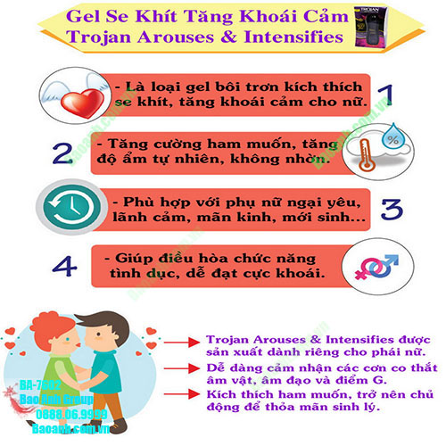 BA-7602 Gel hỗ trợ sinh lý Trojan Se Khít Cô Bé