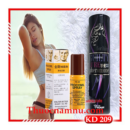 KD209 Combo Nước Hoa Kích Dục Nữ & Xịt Kéo Dài Quan Hệ Cho Nam