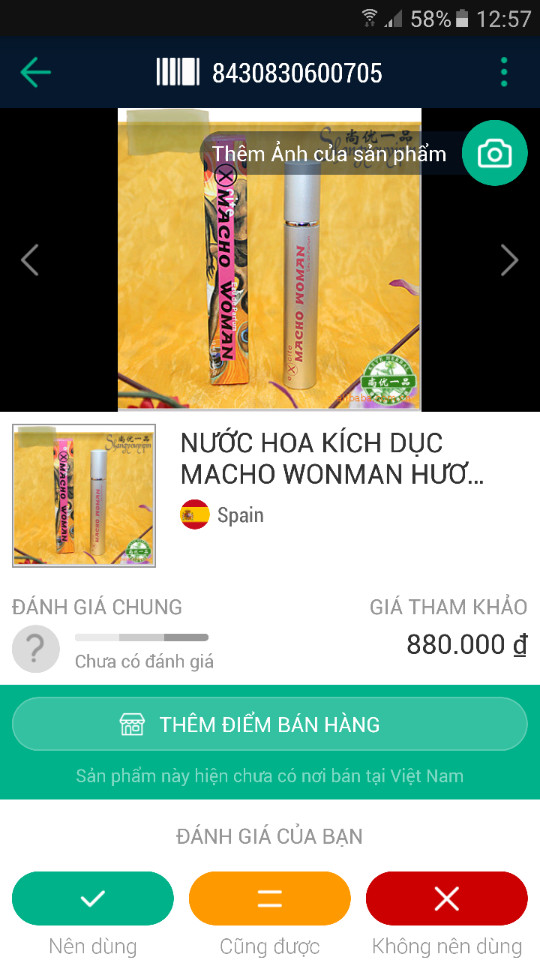 KD35 Nước Hoa Kích Dục Macho Wonman Hương Táo