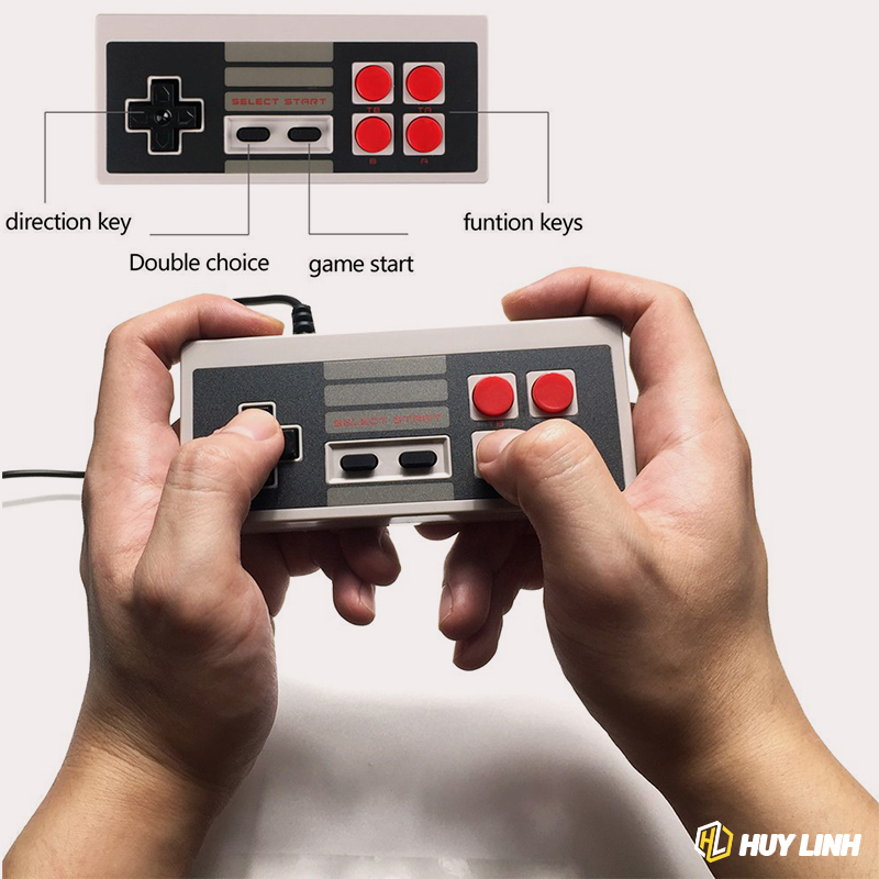 Máy chơi game 2 người chơi only one- HD GAME 620 game, kết nối TV, đồ họa  3D phiên bản SNES Mini SFC Retro Game cầm tay 4 nút cao cấp- BẢO