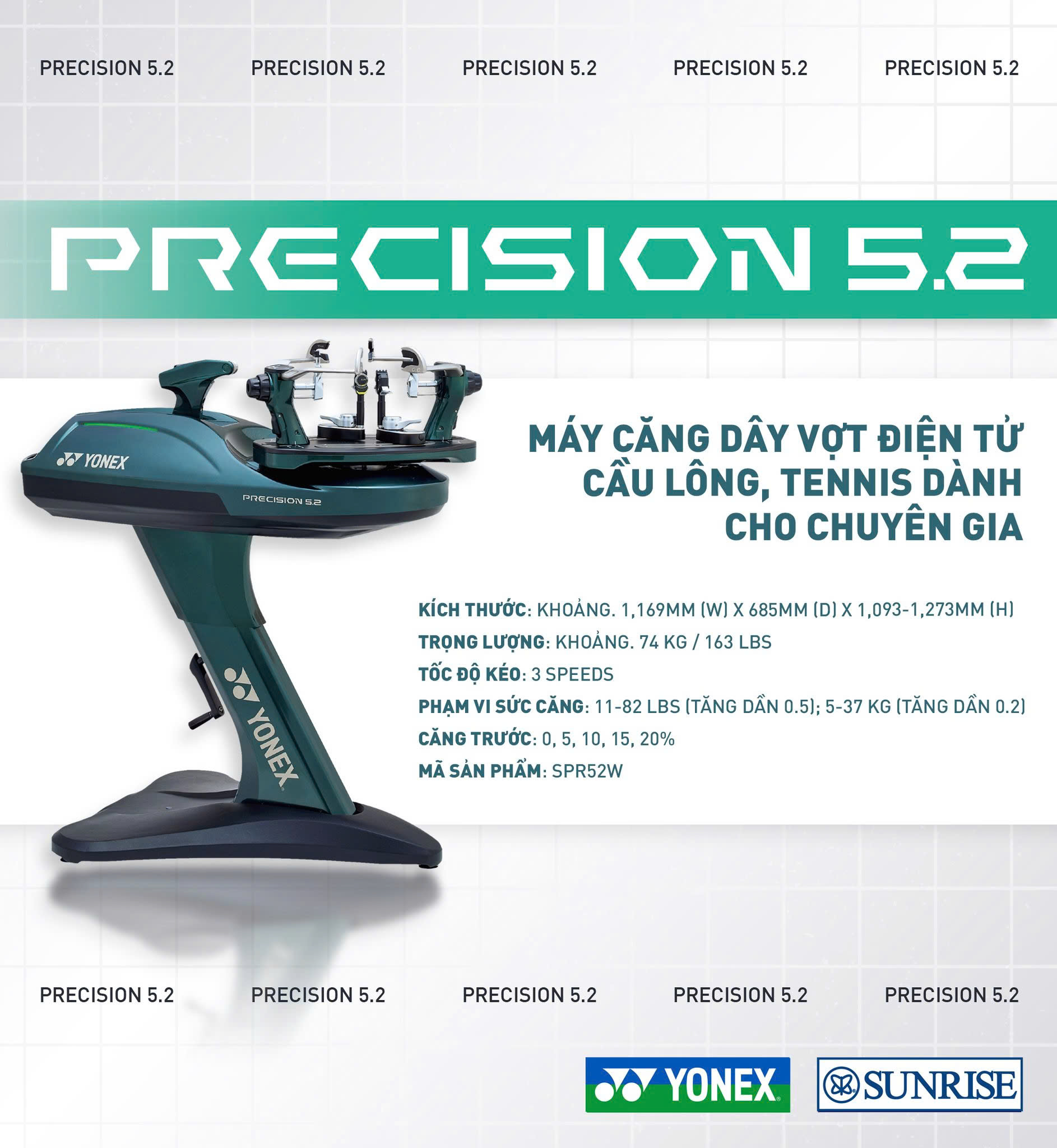 ✅ HƯỚNG DẪN SỬ DỤNG MÁY CĂNG VỢT YONEX PRECISION 5.2