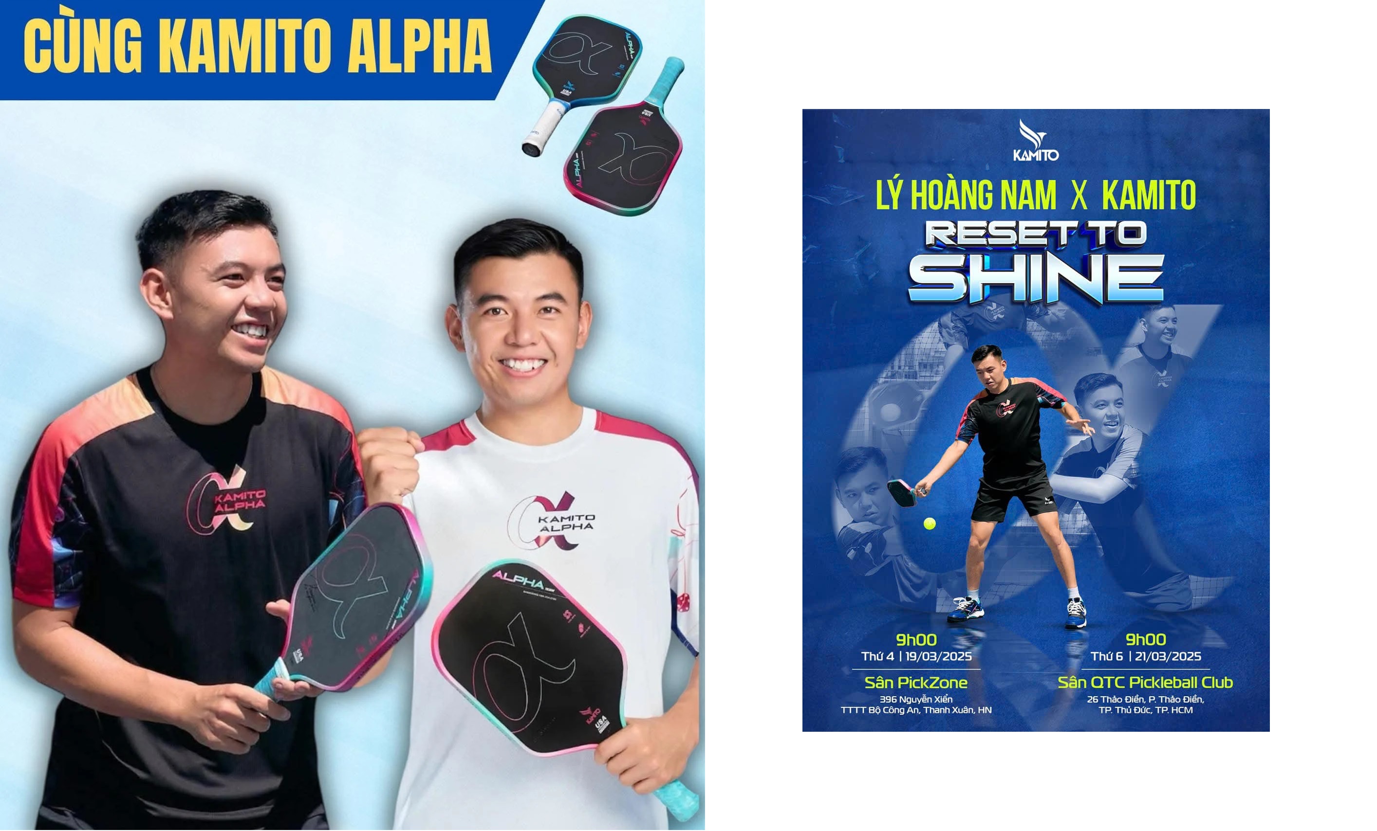 Vợt Pickleball Kamito Alpha của Lý Hoàng Nam