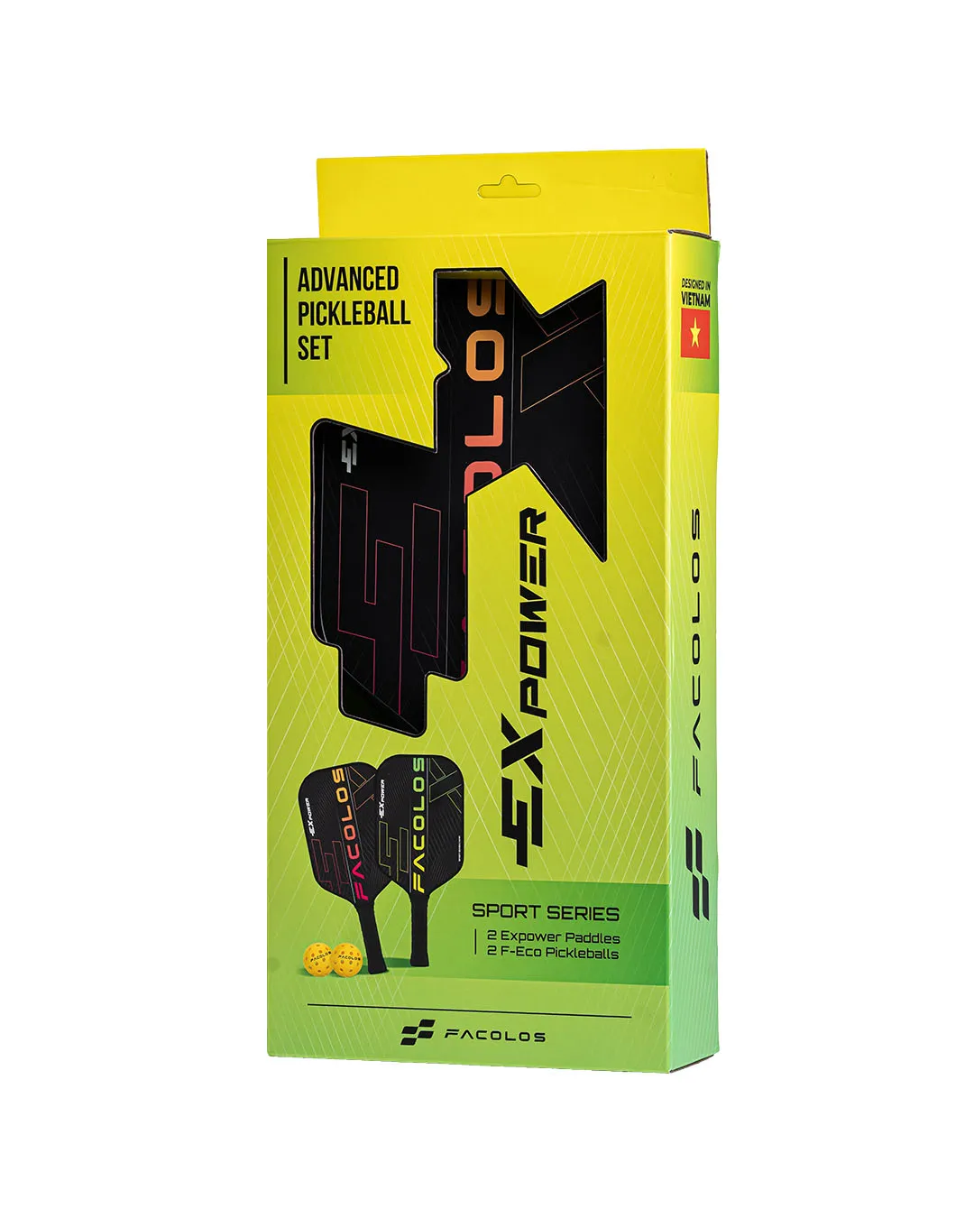 Vợt Pickleball Facolos Sport Series - ExPower Black 14mm