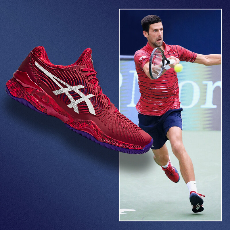 Giày Tennis Asics Court FF Novak Cranberry/White Năm 2022 (1041A089.605)