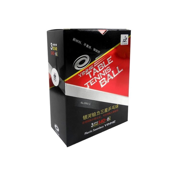 Quả Bóng Bàn Yinhe 40+ 3sao Đỏ Không Mối Nối – Trắng Đỏ cao cấp