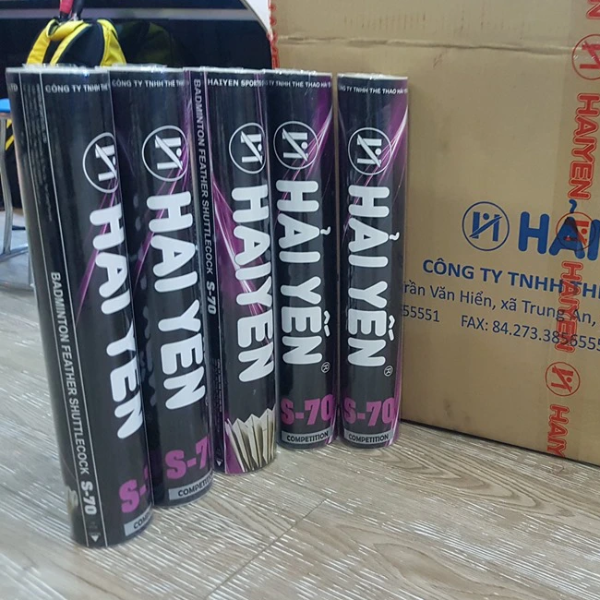 Thùng 50 Hộp Cầu Lông Hải Yến S-70 Chơi Trong Nhà