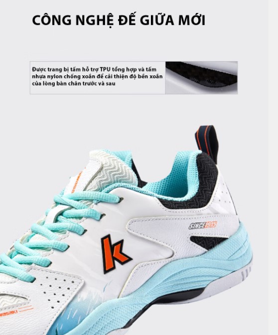 Giày Cầu Lông Kawasaki K3333 - Màu Đen Xanh