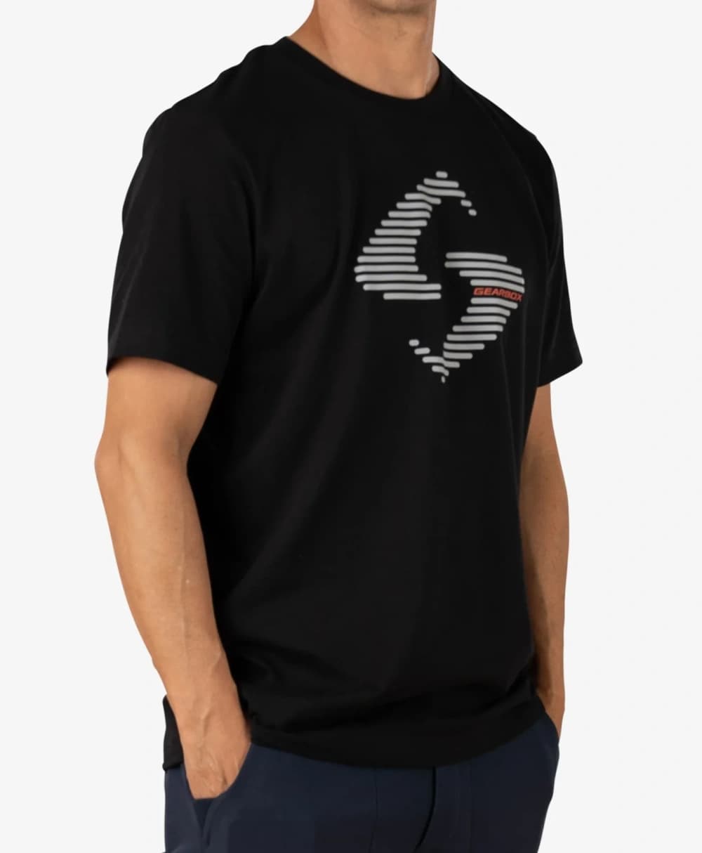 Áo Thun Cotton Nam Pickleball Màu Đen - Tap