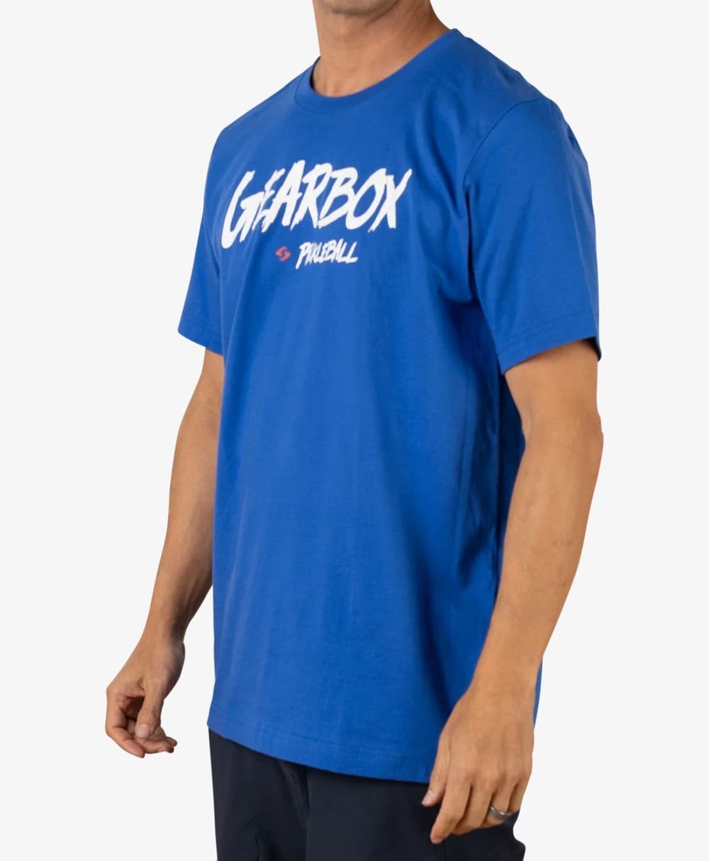 Áo Thun Cotton Nam Pickleball Màu Xanh Hoàng Gia - Script