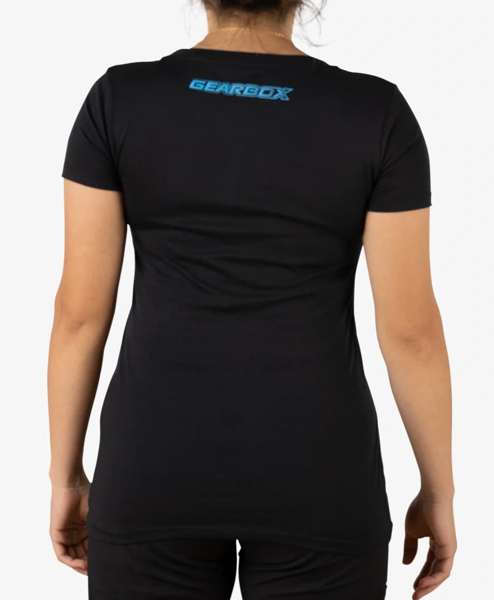 Áo Thun Cotton Nữ Pickleball Màu Đen - Fade