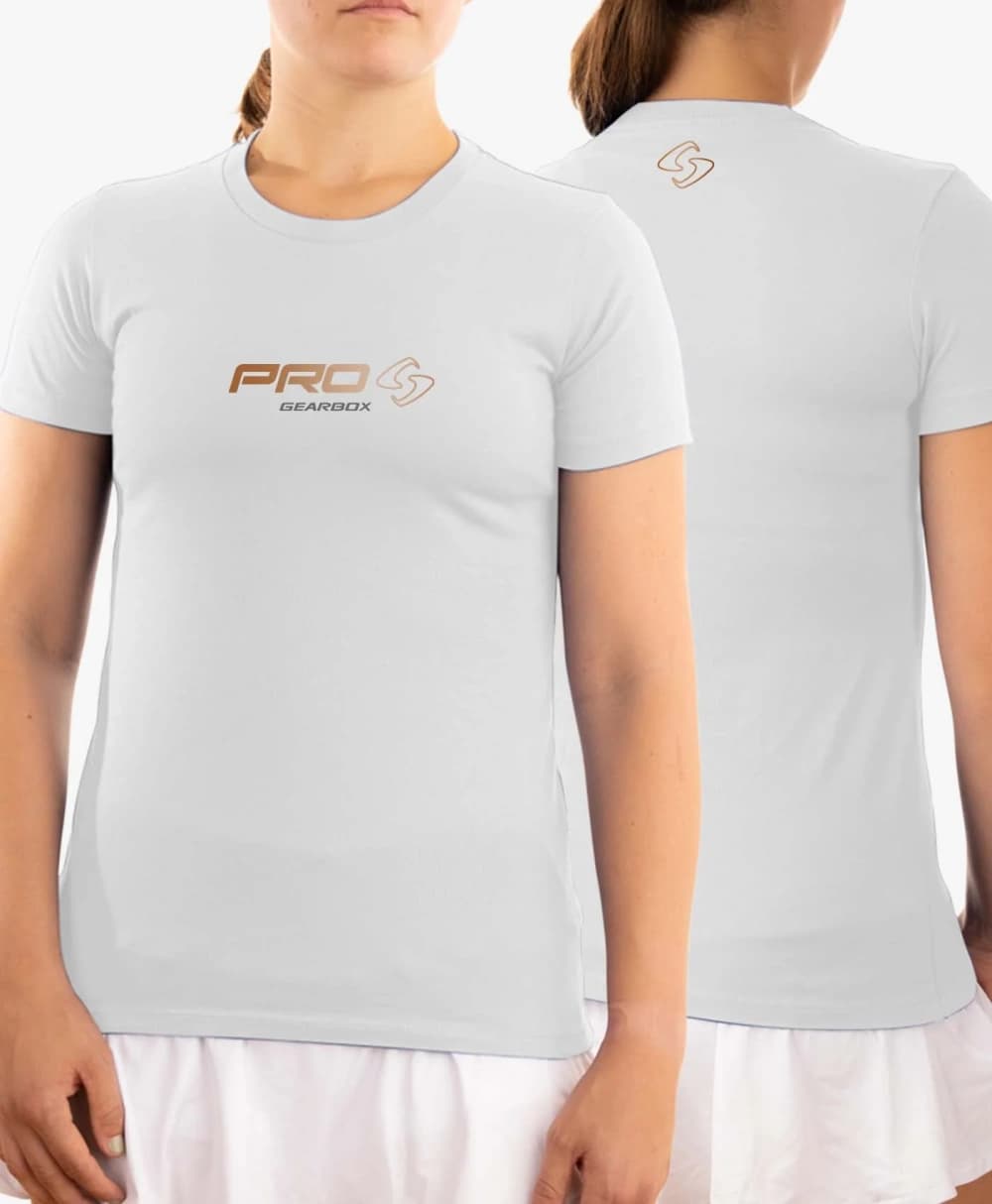 Áo Thun Cotton Nữ Pickleball Màu Trắng - Pro Shirt