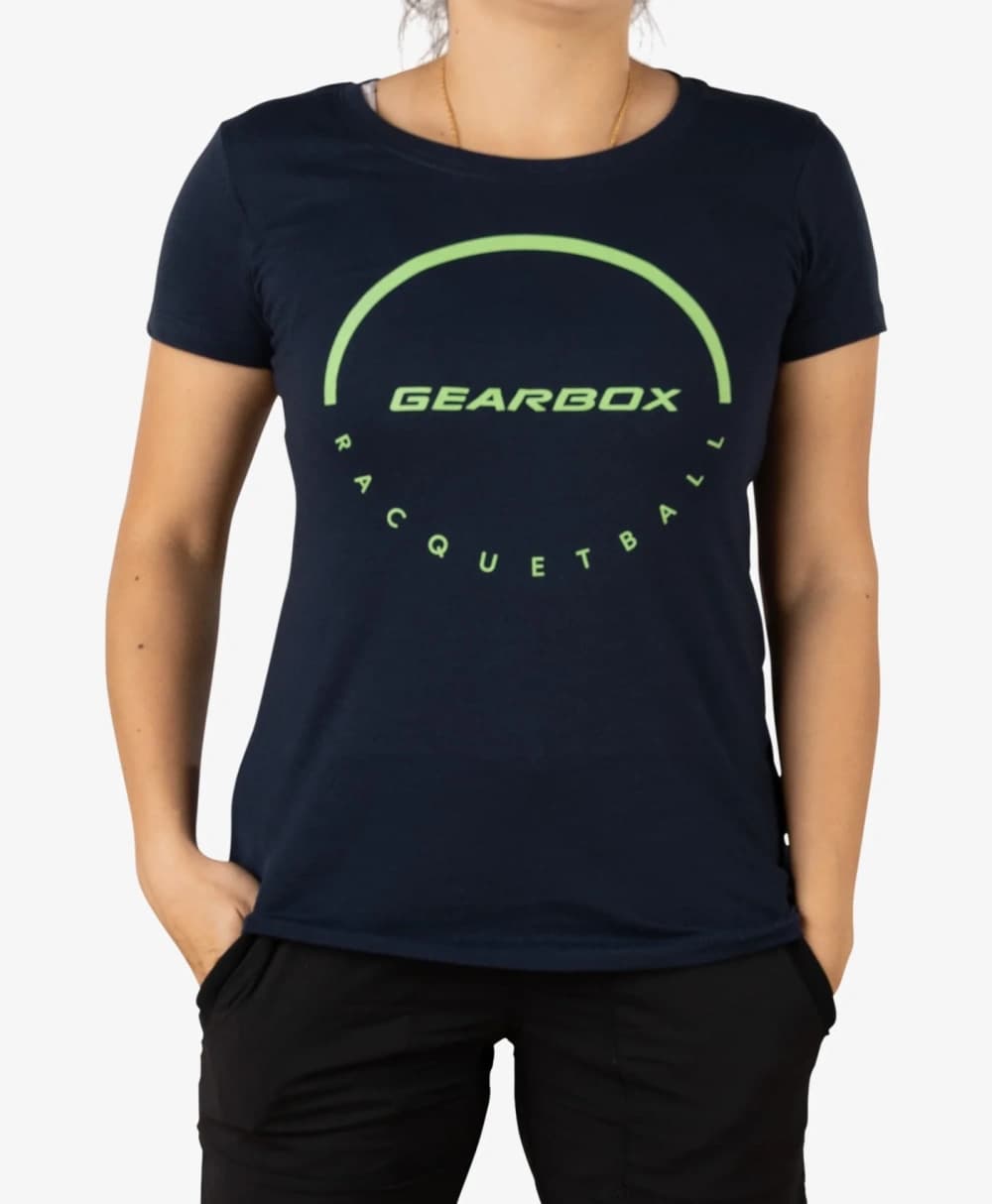 Áo Thun Cotton Nữ Pickleball Màu Xanh Navy - Dome Racquetball