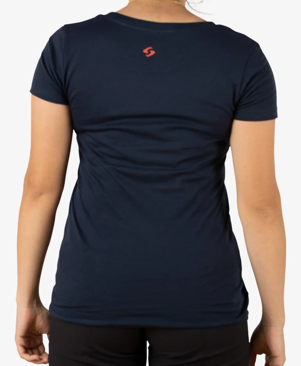 Áo Thun Cotton Nữ Pickleball Màu Xanh Navy - Tilt