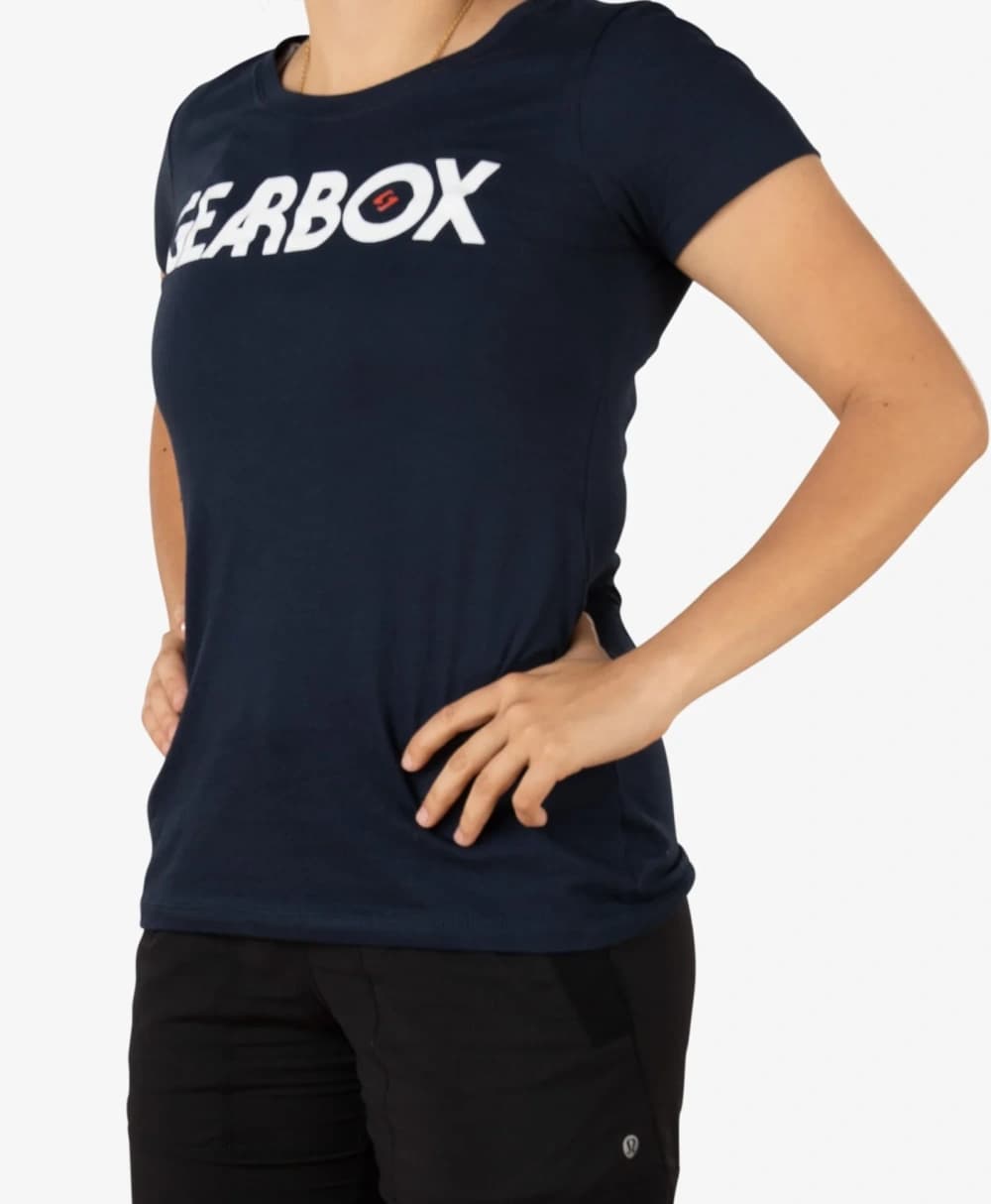 Áo Thun Cotton Nữ Pickleball Màu Xanh Navy - Tilt