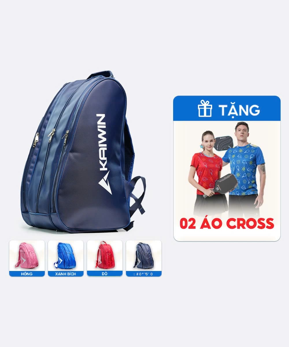 Balo Thể Thao Kaiwin - Bao Đựng Vợt Pickleball K-Pro - Màu Đen | PVN8732