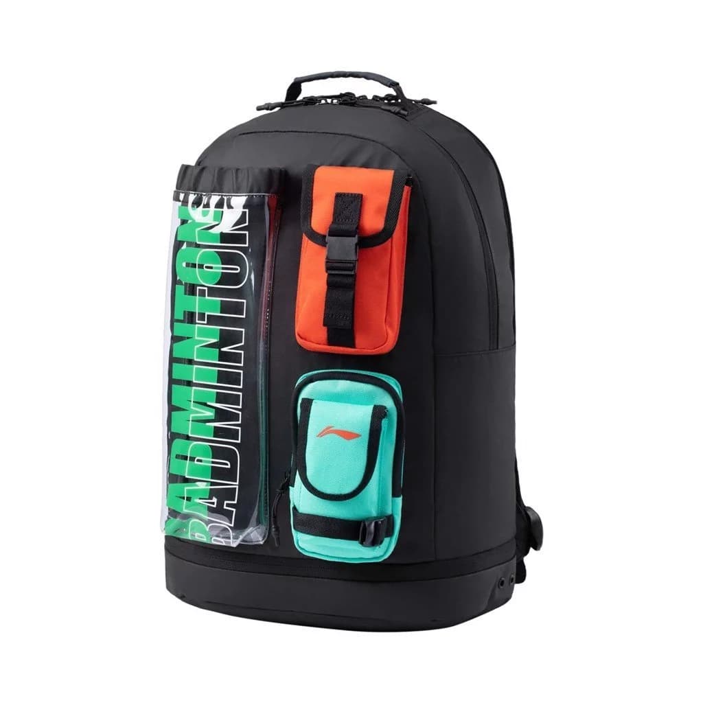 Balo Thể Thao Li-Ning - Balo Đựng Vợt Cầu Lông - Đen/Xanh | P-ABSS085-3
