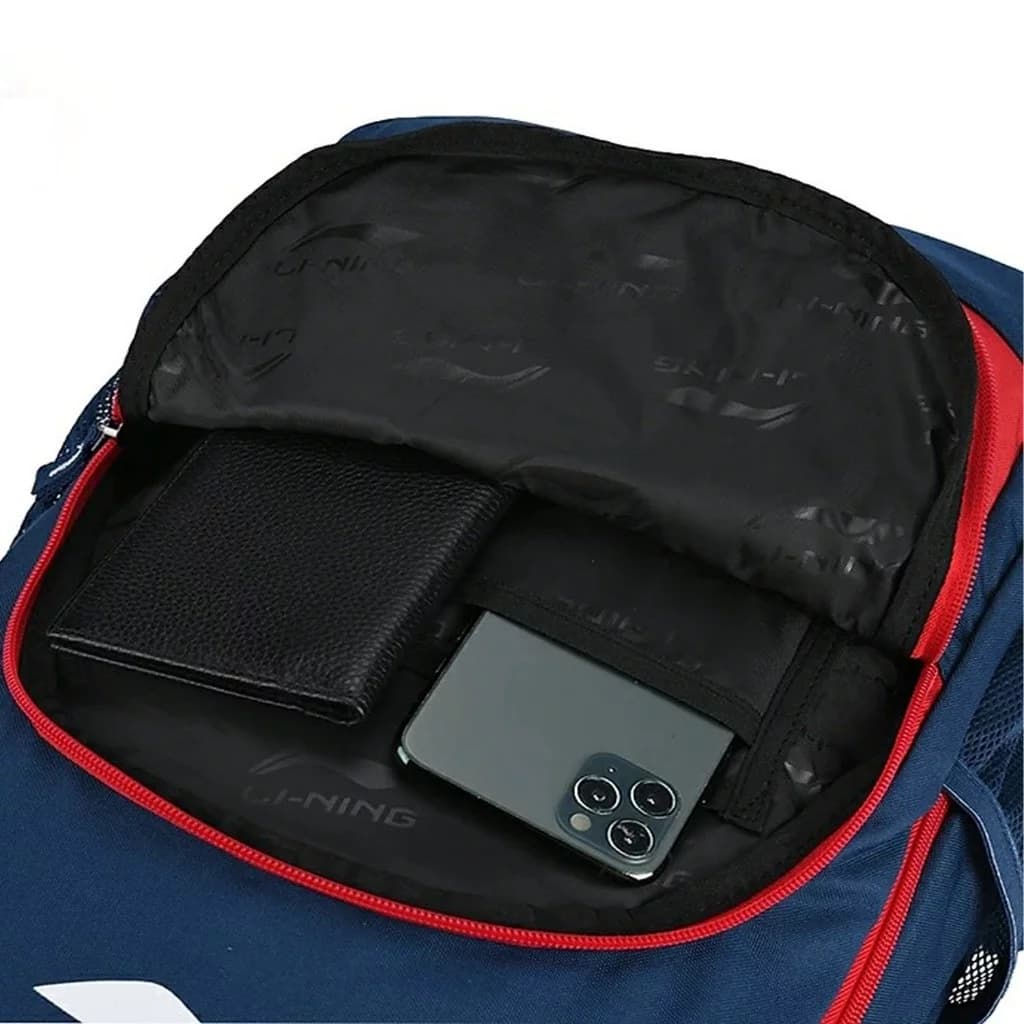 Balo Thể Thao Li-Ning - Balo Đựng Vợt Cầu Lông - Xanh/Đỏ | P-ABSS275-5