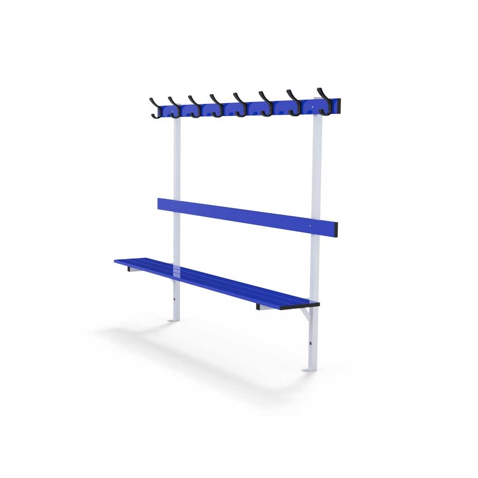 Băng Ghế Gắn Tường Tiêu Chuẩn, Dài 2M Có Lưng Tựa Và Thanh Móc Đồ  Sodex Sport Mã Sản Phẩm S36055