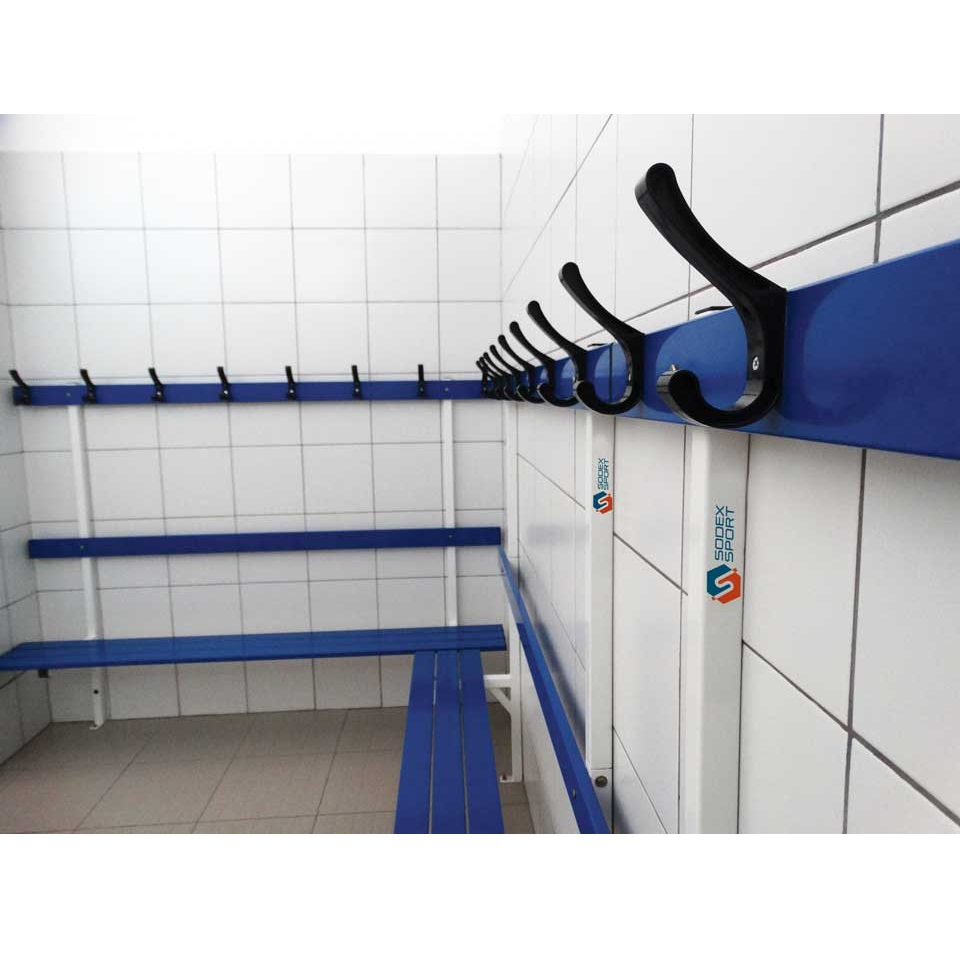 Băng Ghế Gắn Tường Tiêu Chuẩn, Dài 2M Có Lưng Tựa Và Thanh Móc Đồ  Sodex Sport Mã Sản Phẩm S36055