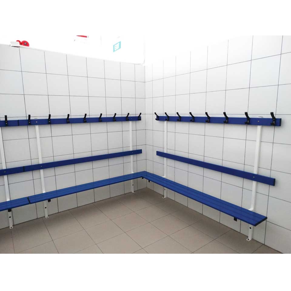 Băng Ghế Gắn Tường Tiêu Chuẩn, Dài 2M Có Lưng Tựa Và Thanh Móc Đồ  Sodex Sport Mã Sản Phẩm S36055