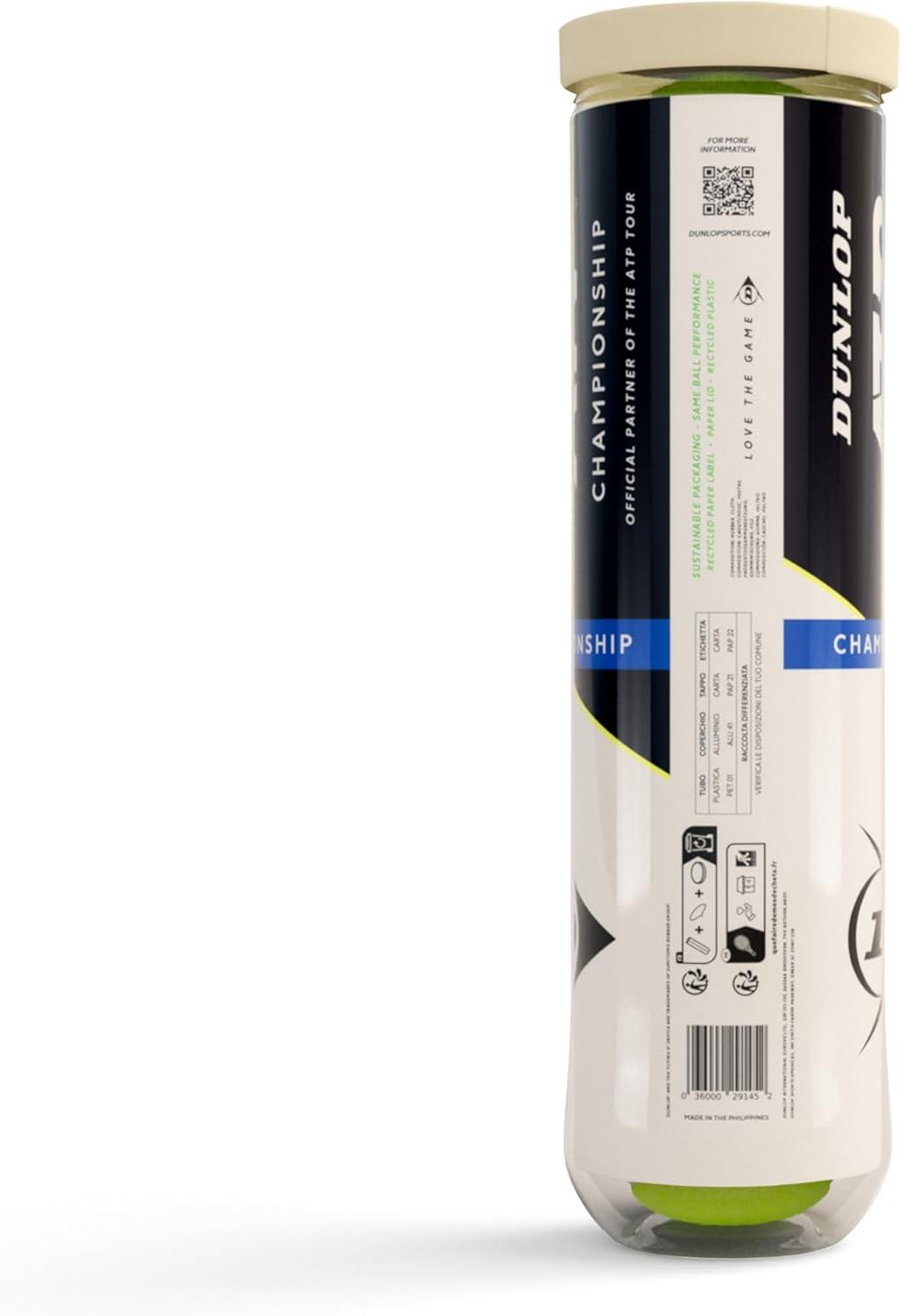 Bóng Tennis Dunlop ATP Championship 4 Ball Năm 2025 | 601627 (4 quả/hộp)