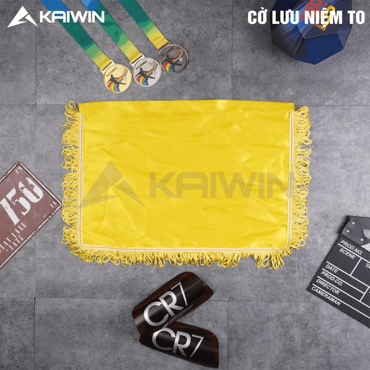 Cờ Lưu Niệm Kaiwin - Tổ Chức Sự Kiện / Size To - Màu Vàng | PVN3280