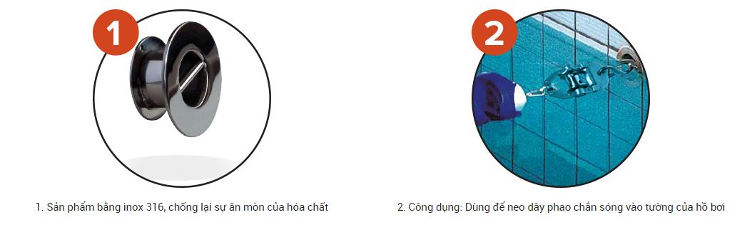 Cốc Neo Tường Cho Dây Phao Chắn Sóng Sodex Sport Mã Sản Phẩm S40711