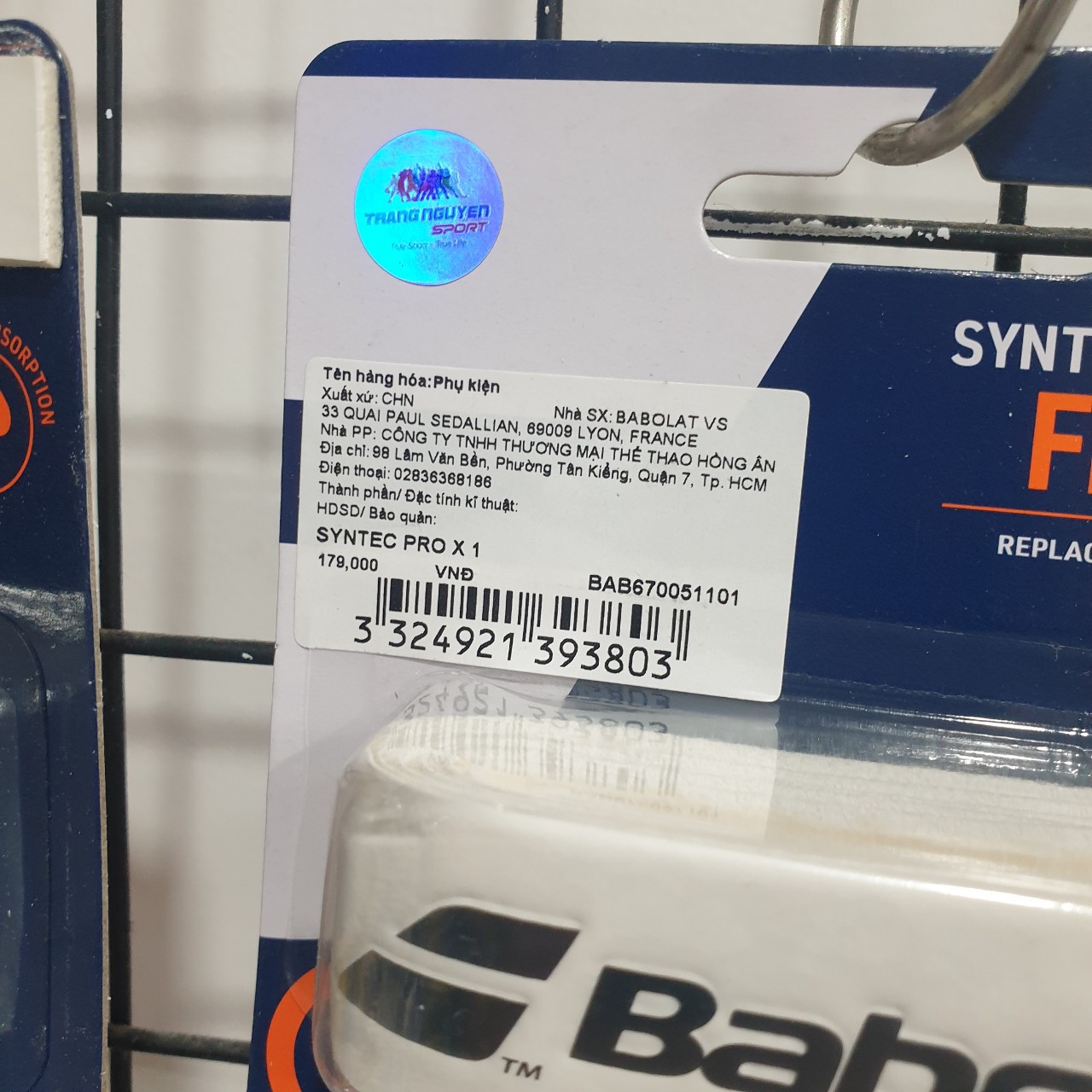 Quấn Cốt Vợt Tennis Babolat Syntec Pro X1