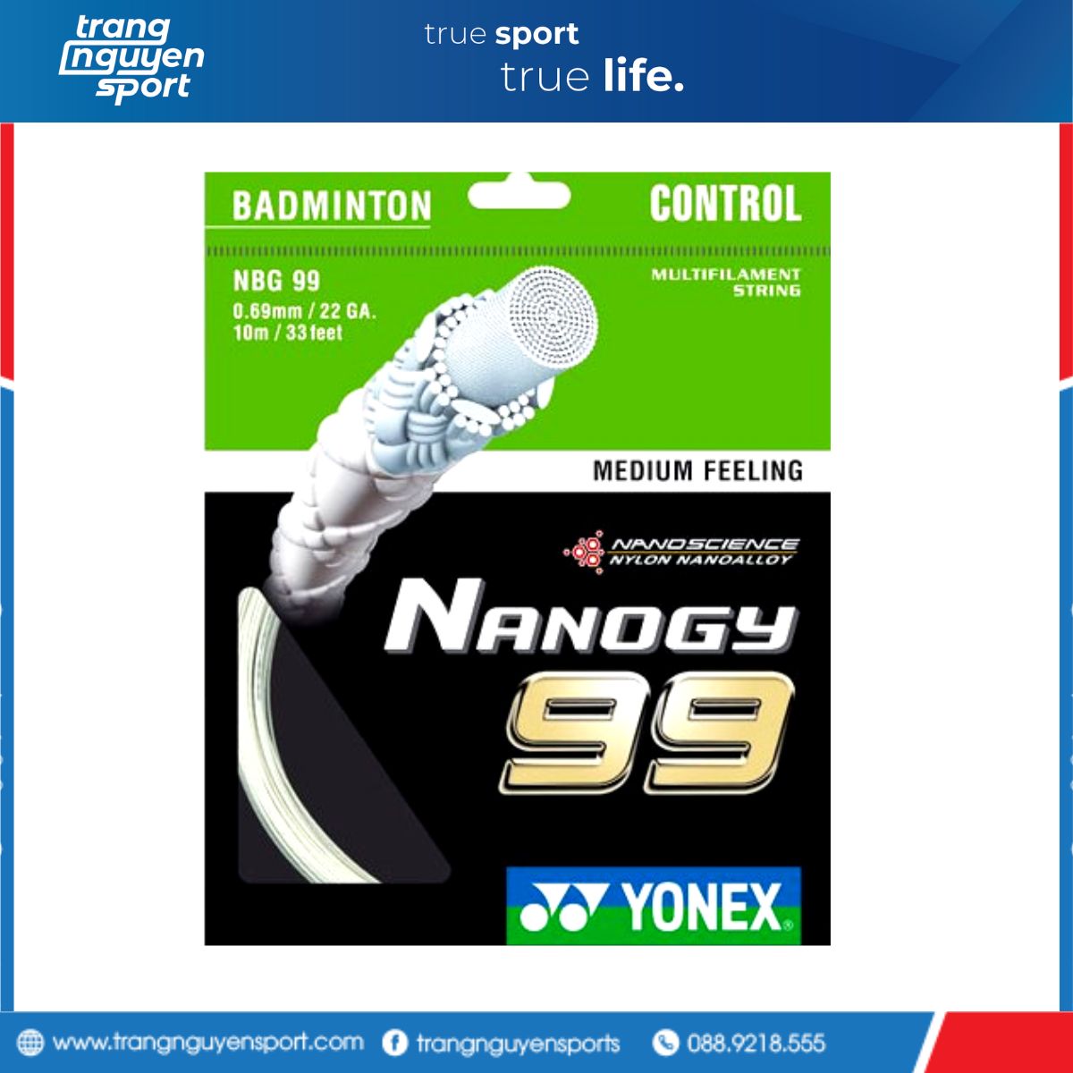 Dây Cước Căng Vợt Cầu Lông Yonex Nanogy 99 - KIỂM SOÁT TỐT