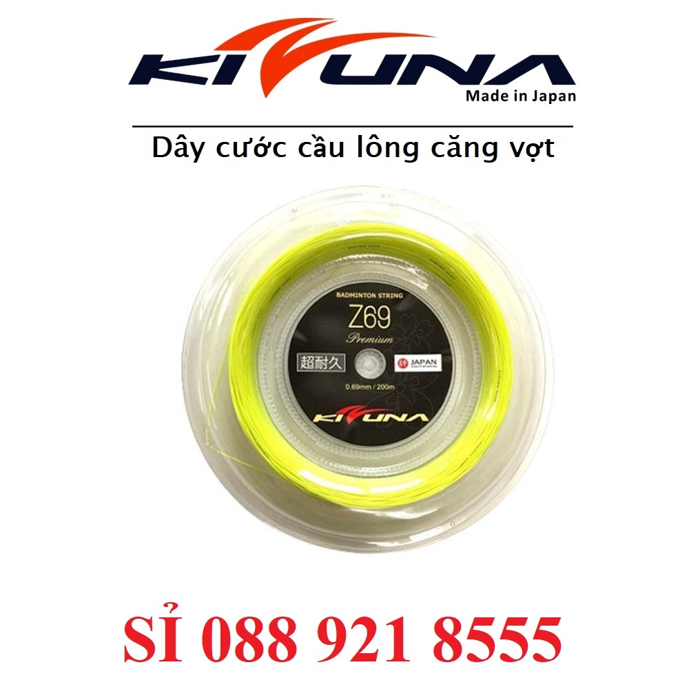 Dây Cước Căng Vợt Cầu Lông Kizuna Z69T 0.69mm | Cuộn 200m