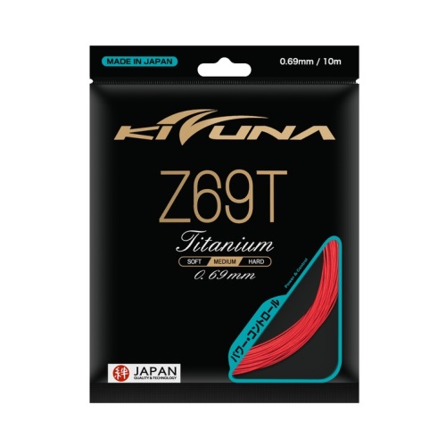 Dây Cước Căng Vợt Cầu Lông Kizuna Z69T Titanium Red 0.69mm | Vỷ 10m Màu Đỏ