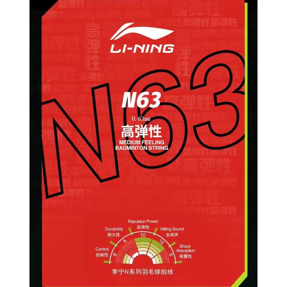 Dây Cước Căng Vợt Cầu Lông Li-Ning N63 - 0,63mm | N63