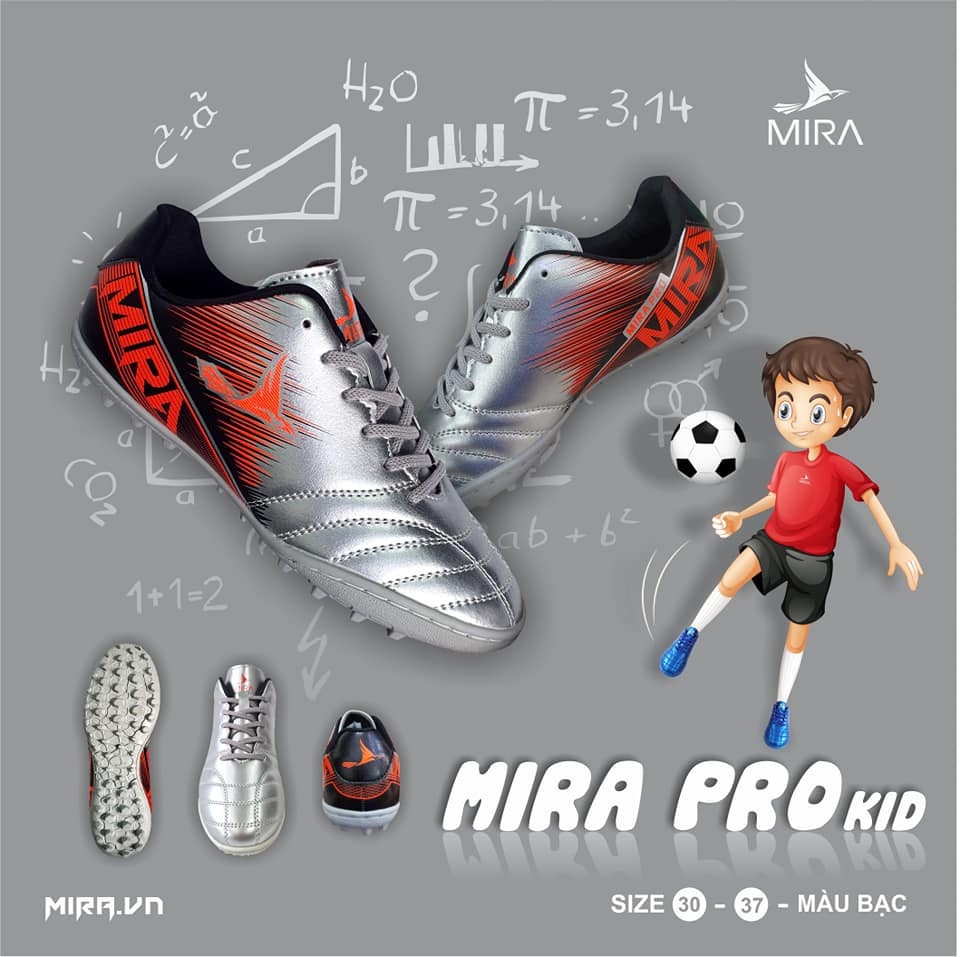 Giày Đá Bóng Trẻ Em - Mira Pro Kids - Đá banh sân cỏ nhân tạo
