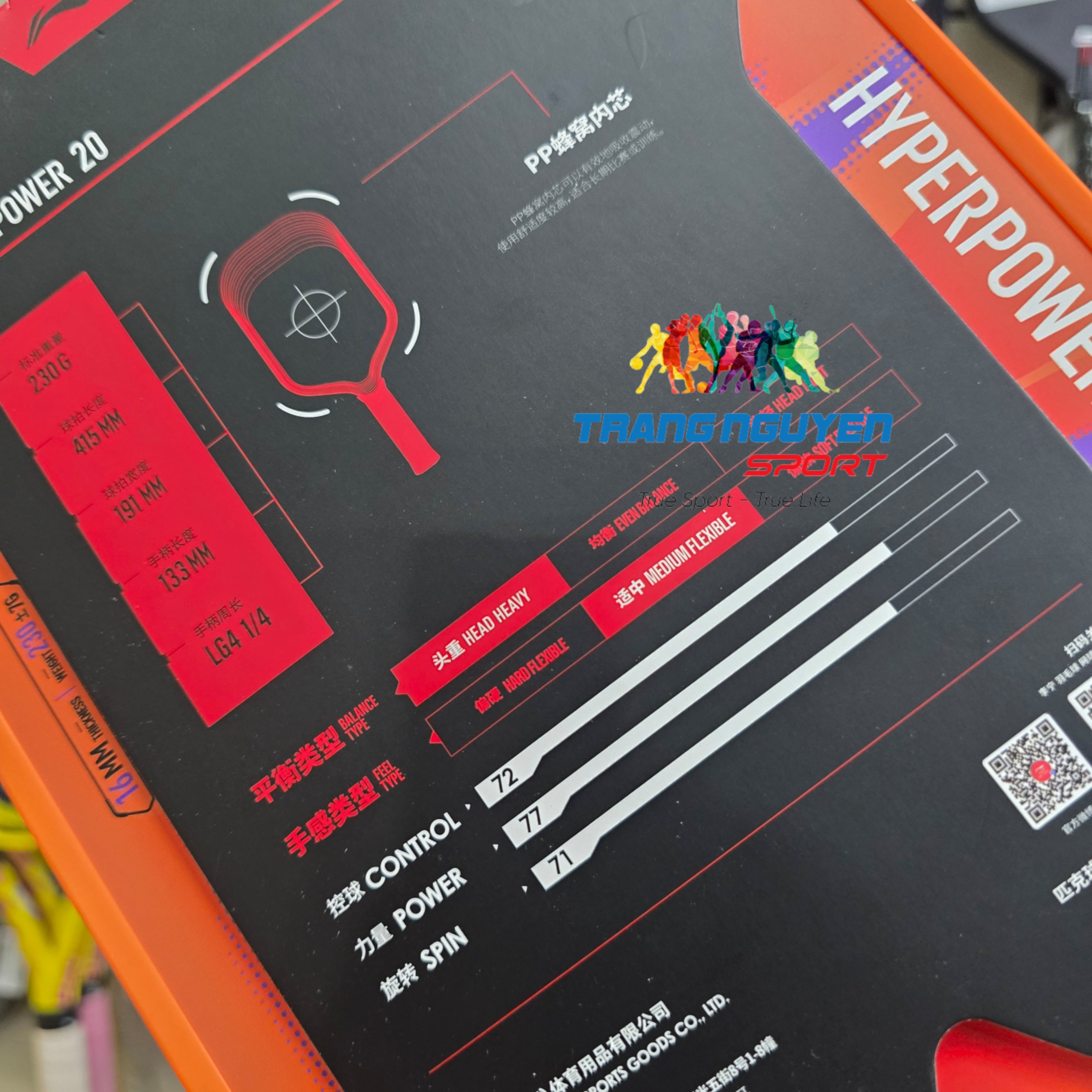 Vợt Pickleball Li-Ning Hyperpower 20 - Nhẹ, Thiên Công, Giá Tốt Nhất