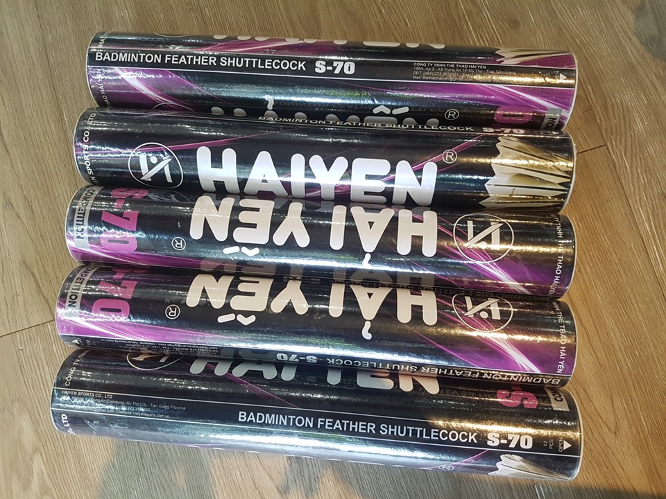 Thùng 50 Hộp Cầu Lông Hải Yến S-70 Chơi Trong Nhà