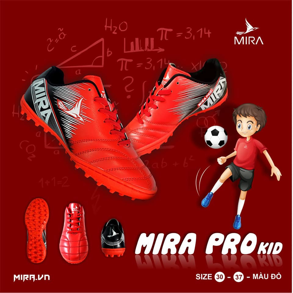 Giày Đá Bóng Trẻ Em - Mira Pro Kids - Đá banh sân cỏ nhân tạo