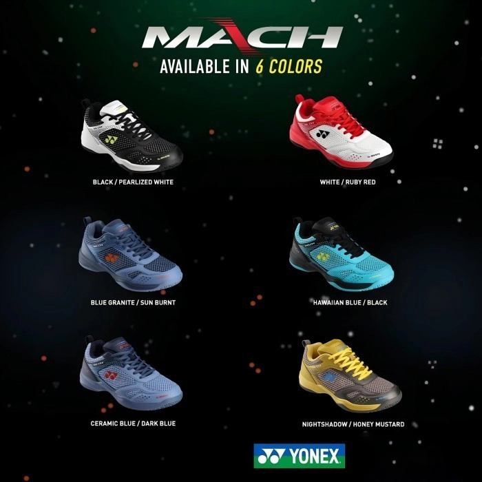 Giày Cầu Lông Yonex Mach (Black/Pearlized) | Hàng Chính Hãng