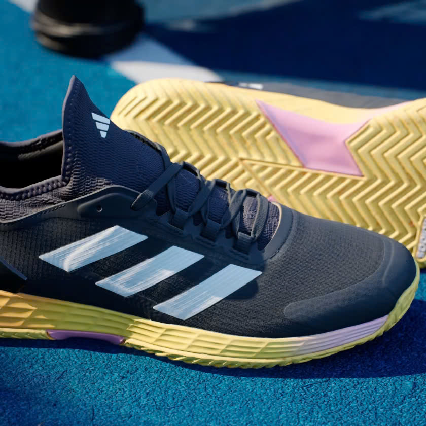 Giày Tennis Pickleball Adidas Adizero Ubersonic 4.1 | IF0446 Aurora Black / Zero Metalic / Spark